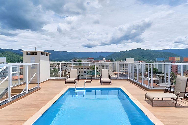 Orla do Itaguá 500m/ Varanda Gourmet/Wi-Fi/Piscina