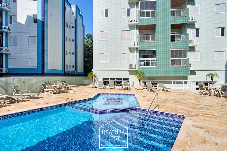 300 m Praia Grande -  2dorms - wi-fi - Jequitibá