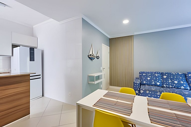 300 m Praia Grande -  2dorms - wi-fi - Jequitibá