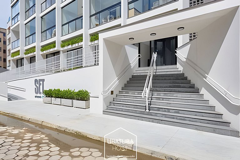 Loft  luxo próximo do Mar na Praia Grande - Ar/WF