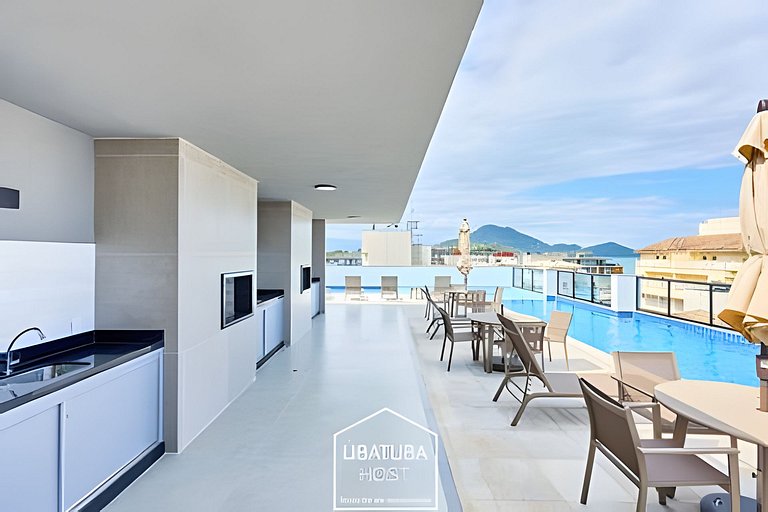 Loft  luxo próximo do Mar na Praia Grande - Ar/WF