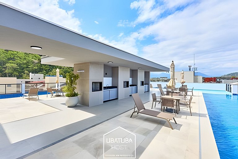 Loft  luxo próximo do Mar na Praia Grande - Ar/WF