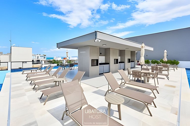 Loft  luxo próximo do Mar na Praia Grande - Ar/WF