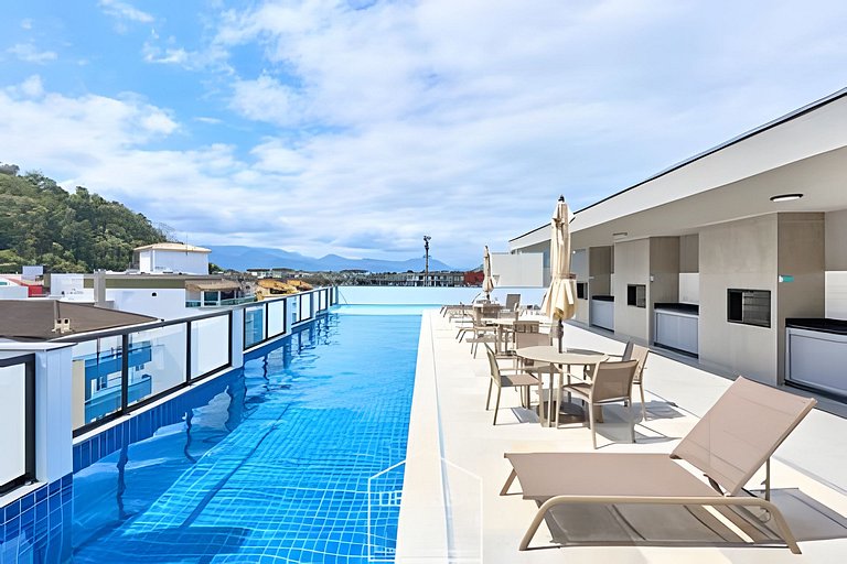 Loft  luxo próximo do Mar na Praia Grande - Ar/WF