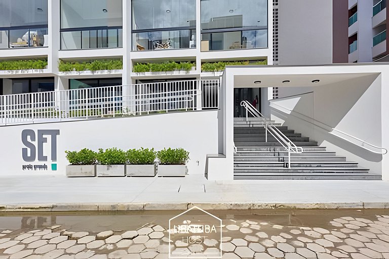 Loft  luxo próximo do Mar na Praia Grande - Ar/WF