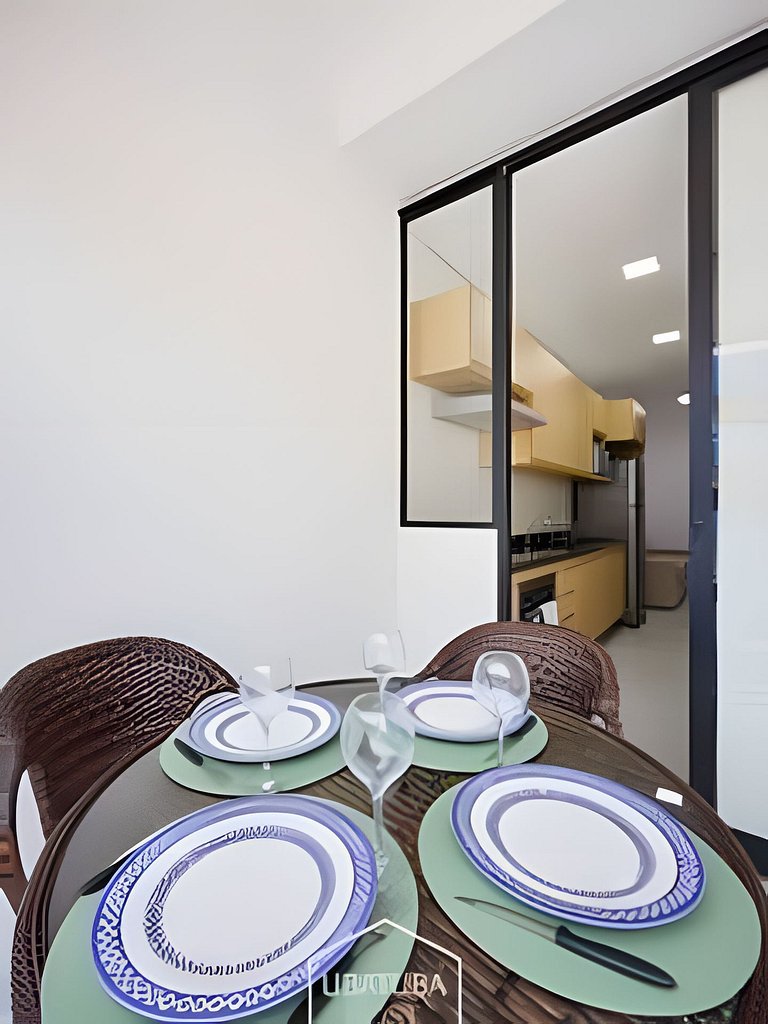 Loft  luxo próximo do Mar na Praia Grande - Ar/WF