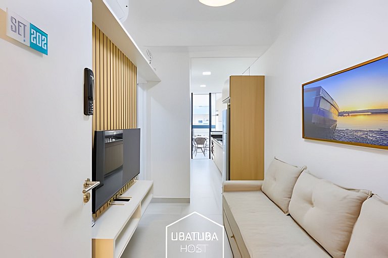 Loft  luxo próximo do Mar na Praia Grande - Ar/WF