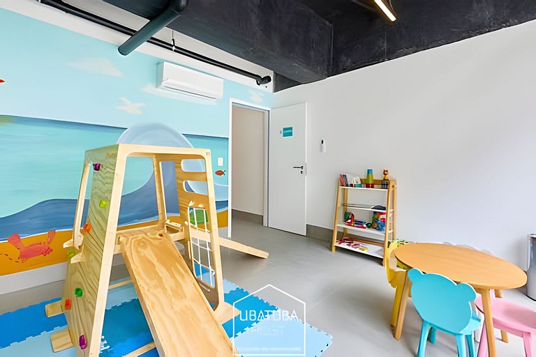 Loft  luxo próximo do Mar na Praia Grande - Ar/WF