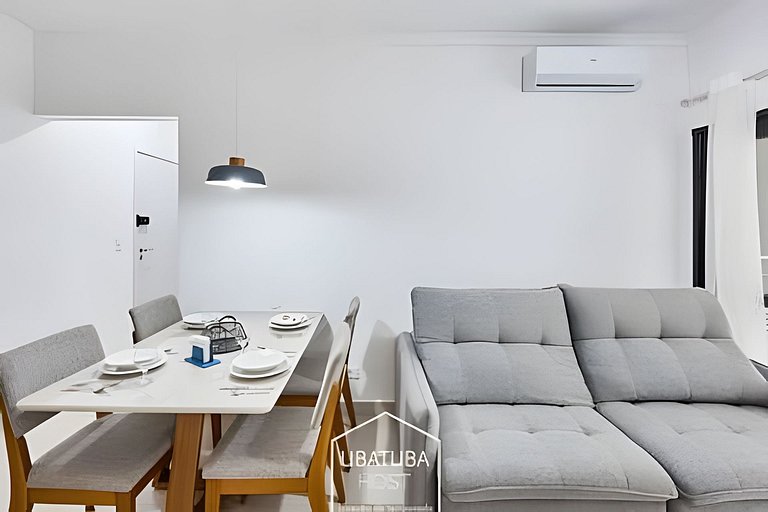 2 Quartos c/ Ar + Varanda Gourmet •Piscina e Sauna