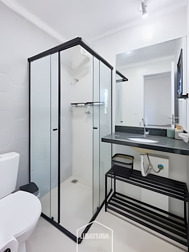 2 Quartos c/ Ar + Varanda Gourmet •Piscina e Sauna