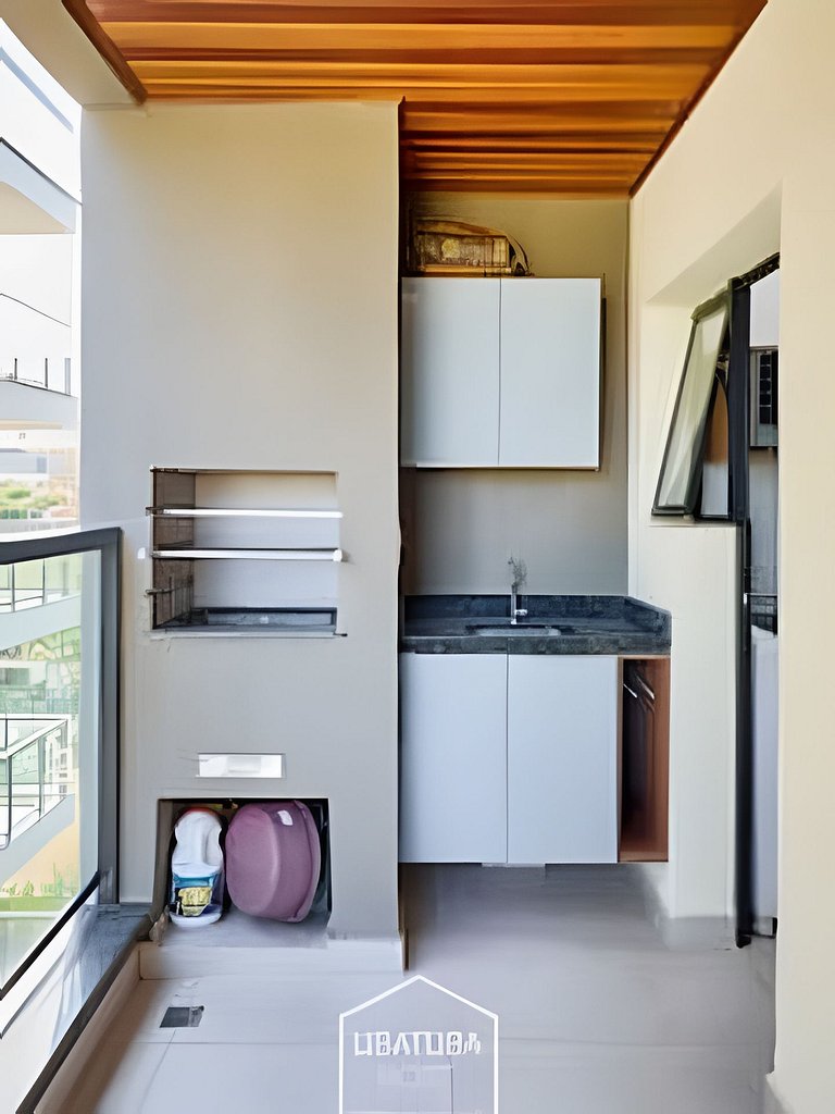 2 Quartos c/ Ar + Varanda Gourmet •Piscina e Sauna