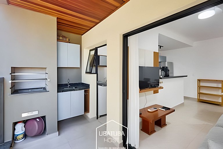 2 Quartos c/ Ar + Varanda Gourmet •Piscina e Sauna