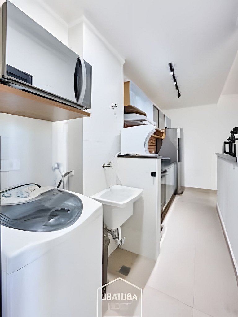 2 Quartos c/ Ar + Varanda Gourmet •Piscina e Sauna