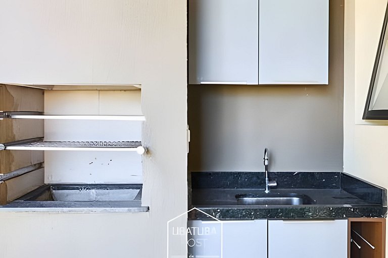 2 Quartos c/ Ar + Varanda Gourmet •Piscina e Sauna