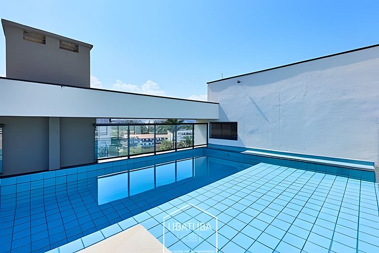 2 Quartos c/ Ar + Varanda Gourmet •Piscina e Sauna