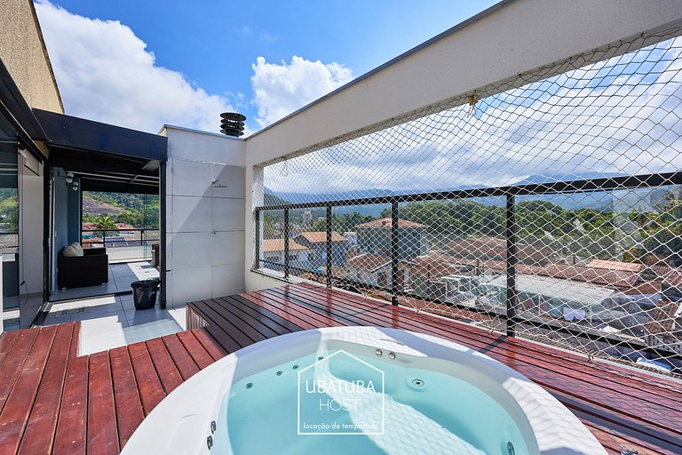 Cobertura c/Jacuzzi • Vista Incrível • 100m do Mar
