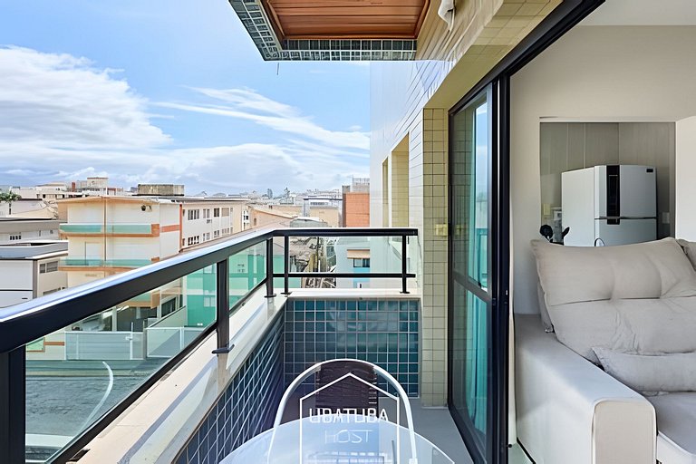 Frente Mar - Praia Grande - Ar - 2dorms - 1 vaga